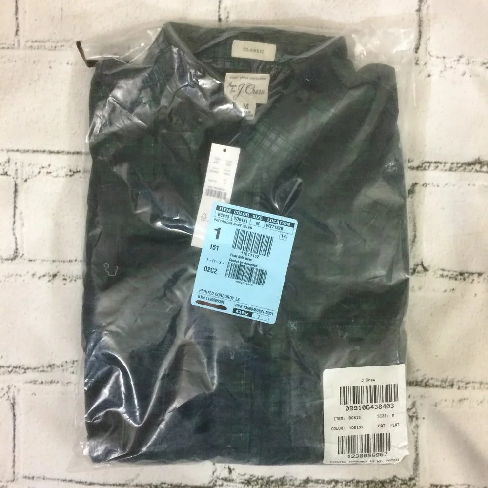 J. Crew Men’s Garment-dyed Corduroy Workshirt M